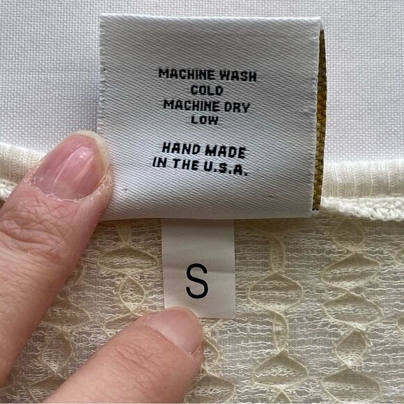 NWOT Hand Jive Clothing Cream/ Ivory Stevie Cardigan Size Small - Picture 12 of 15